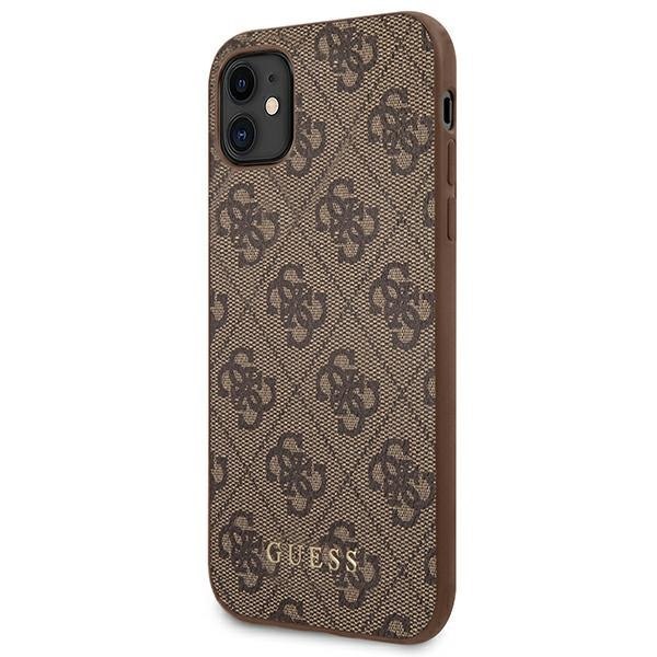 Guess GUHCN61G4GFBR iPhone 11 / Xr 6,1" brązowy/brown hard case